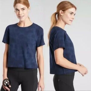 ATHLETA ORGANIC DAILY CROPPED TIE DYE TEE